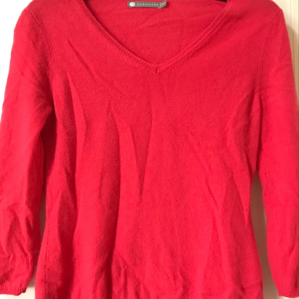 Bright pink cashmere sweater